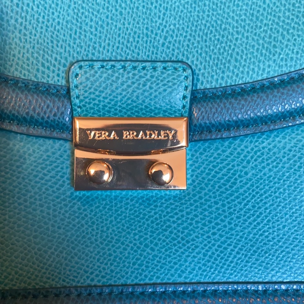 Vera Bradley Tess Crossbody in Teal Leather - Picture 6 of 17
